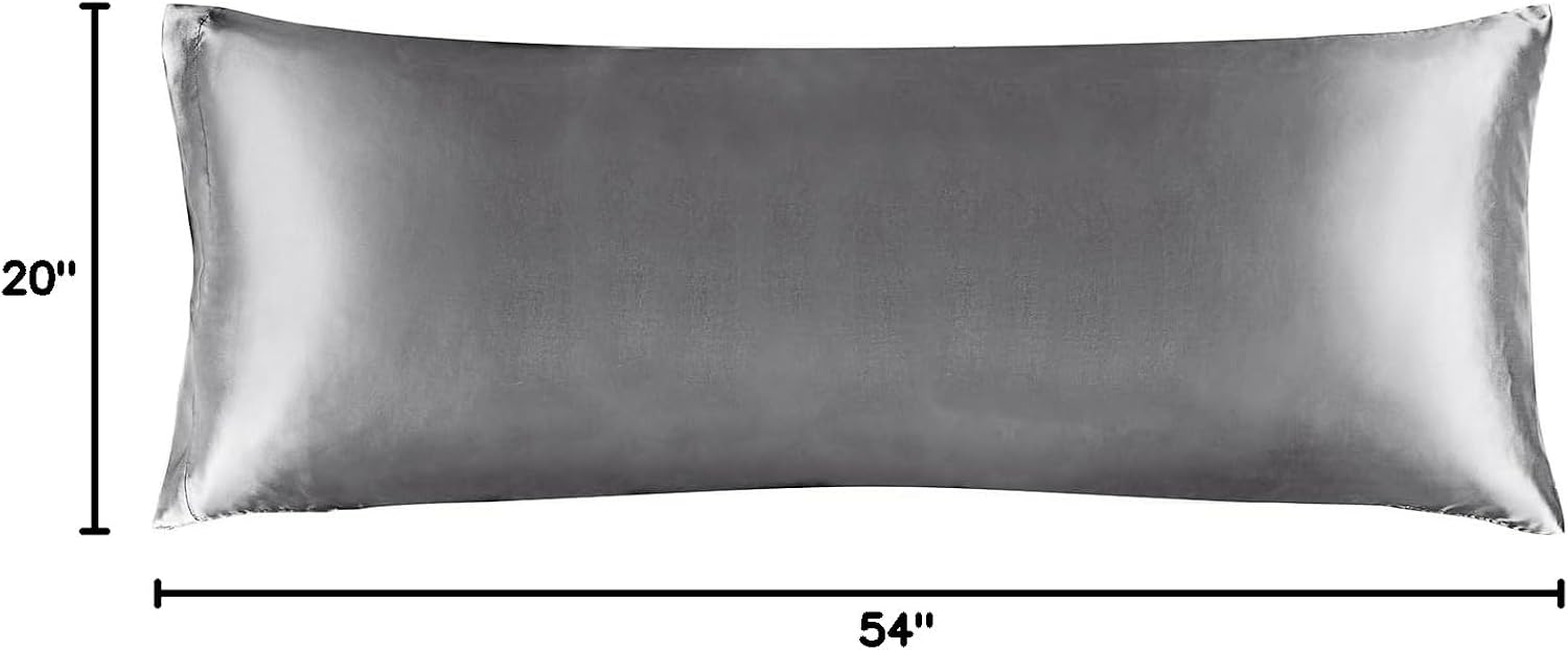 Bedelite Satin Body Pillow Cover, Super Soft and Cooling Body Pillow Pillowcase for Hair and Skin, Breathable Silky Full Long Pillowcase Co…