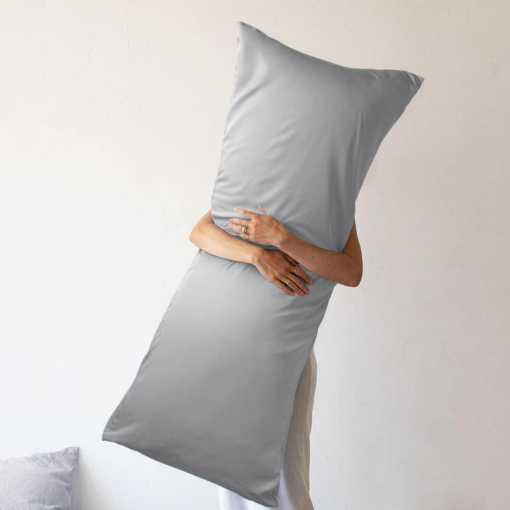 WishSmile Body Cooling Pillowcase Long Pillow Case Breathable Cool Silky Soft Rayon Derived from Bamboo Fabric, Hair and Skin Friendly, Lig…