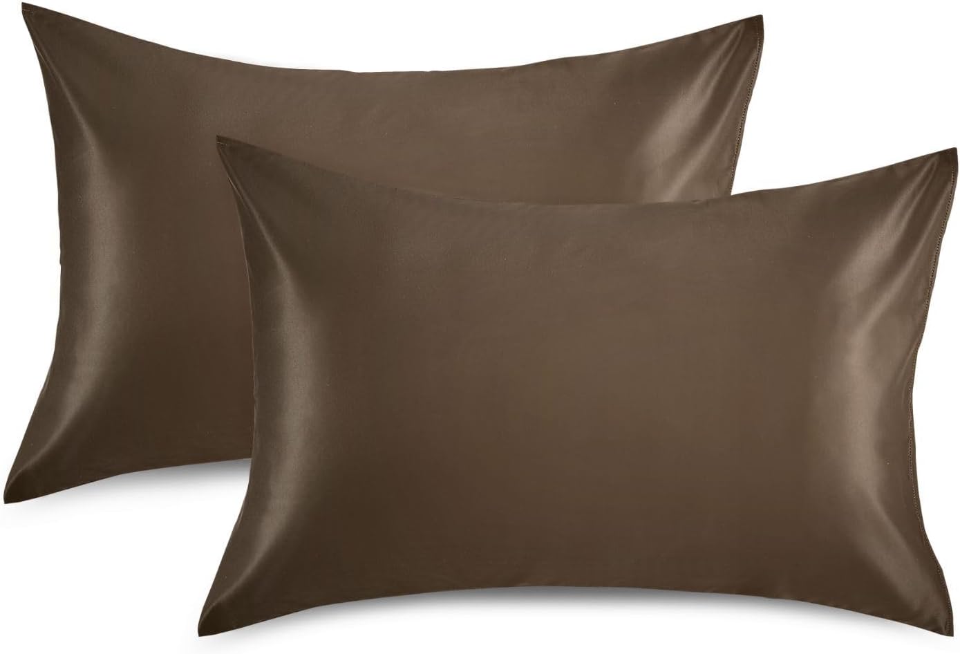 YETTASBIN Solid Color Satin Pillowcase, Soft Breathable Silk Pillow Case with Envelope Closure for Hair and Skin, Queen Size 30 x 20 Inch