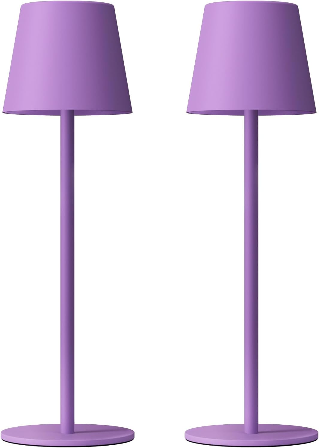 Kakanuo Cordless Table Lamp Rechargeable Purple - KK 2 Pack 5000mAH Battery Operated Lamp for Counter, 3 Color Stepless Dimming Wireless…