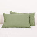 Simple&Opulence 100% Linen Pillowcases Basic Style Solid Color Set of 2, Queen Size Stone Washed Flax Pillow Cover Envelope Closure…