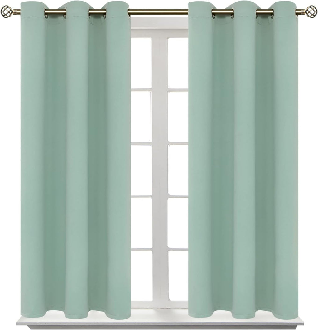 BGment Blackout Curtains - Grommet Thermal Insulated Room Darkening Bedroom and Living Room Curtains, Set of 2 Panels (38 x 54 Inch, Frosty…