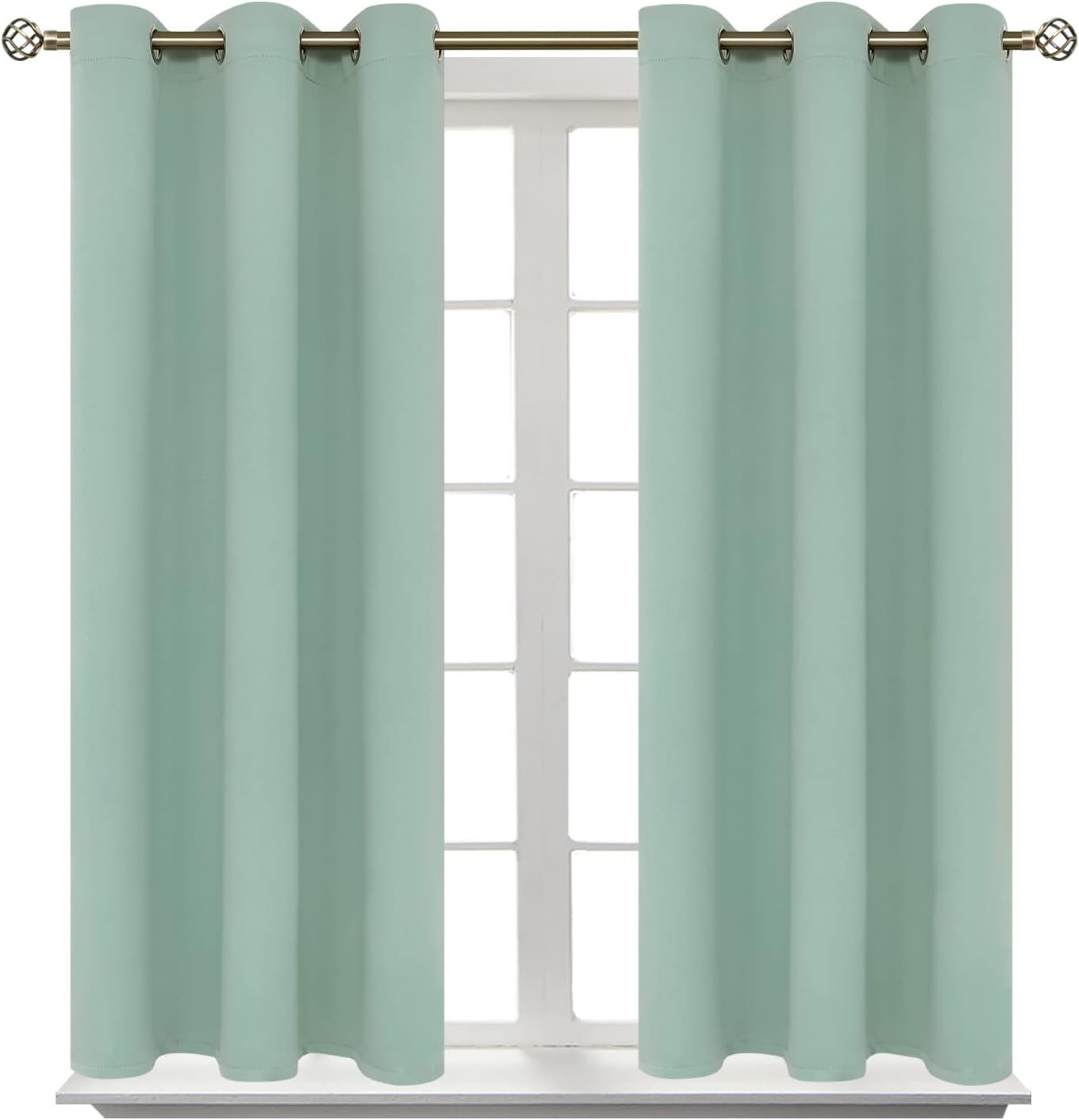 BGment Blackout Curtains - Grommet Thermal Insulated Room Darkening Bedroom and Living Room Curtains, Set of 2 Panels (38 x 45 Inch, Frosty…