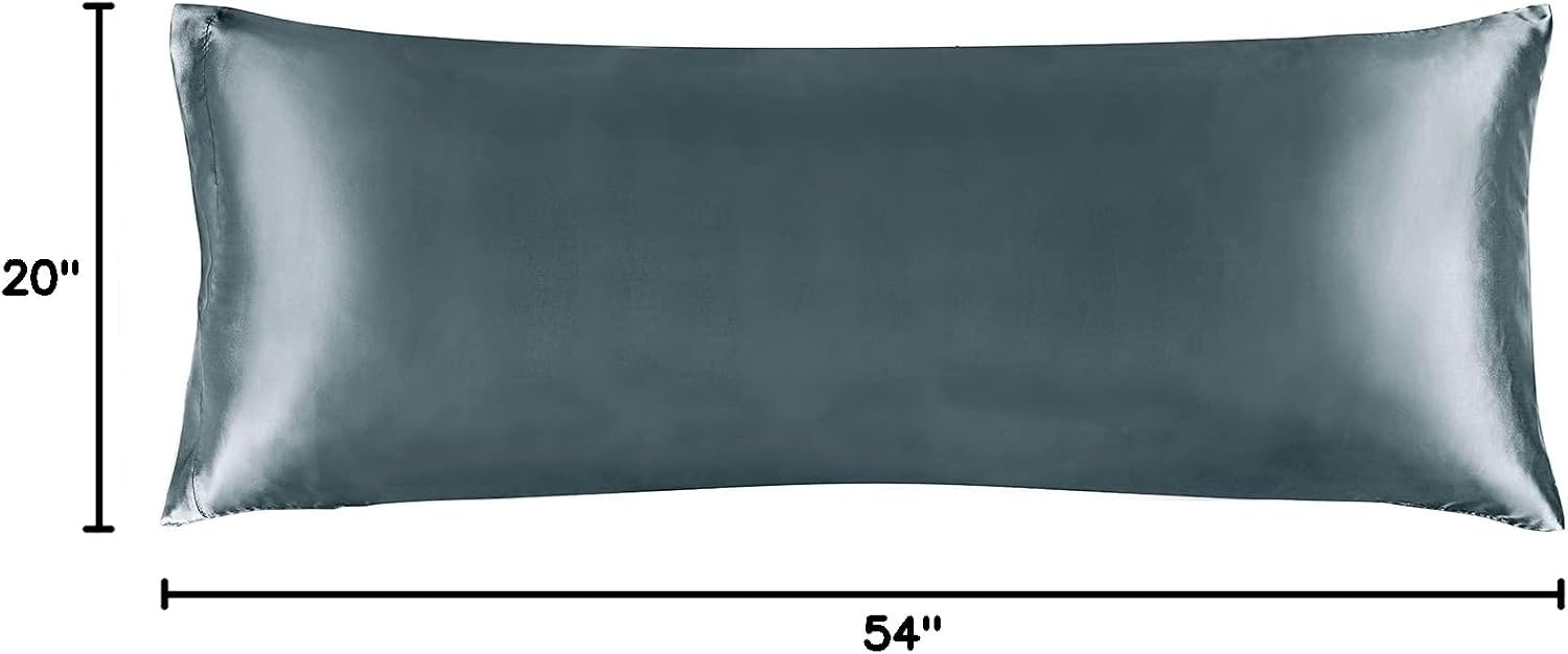 Bedelite Satin Body Pillow Cover, Super Soft and Cooling Body Pillow Pillowcase for Hair and Skin, Breathable Silky Full Long Pillowcase Co…