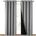 Nicetown Full Shade Curtain Panels, Pair of Energy Smart & Noise Blocking Out Blackout Drapes for Dining Room Window, Thermal Insulated Gue…