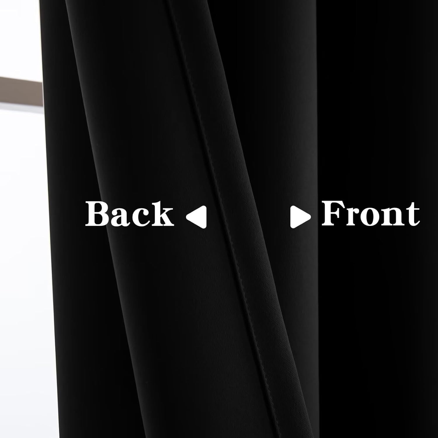 Igemaeve Black Blackout Curtains 108 Inch Length 2 Panels Set, Black Out Curtains for Bedroom 108 Inch Long, Grommet Energy Saving Room Dar…