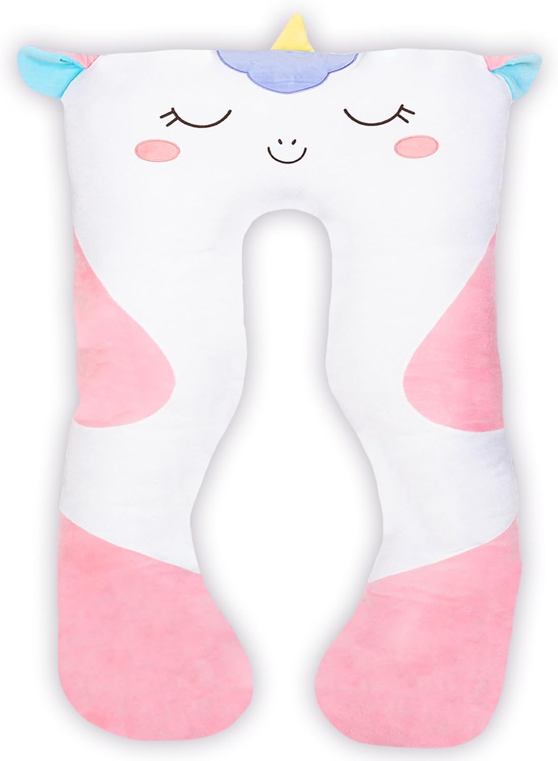 47x23 inch U Shaped Long Plush Body Pillows for Kids, Stuffed Animal Unicorn Soft Large Pillow for Sleeping, Big Cute Plushies, Washable…
