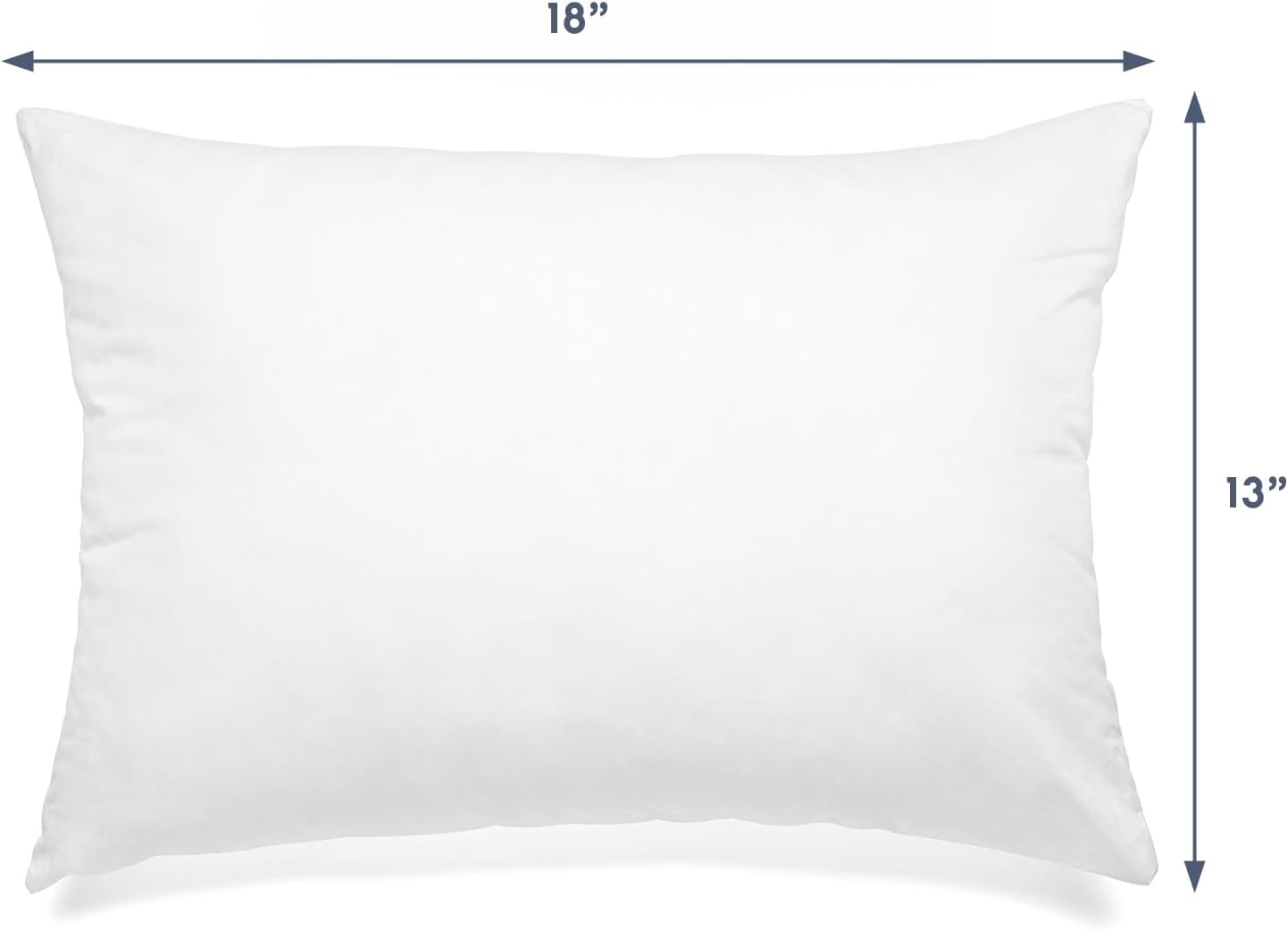 Nestl Pillow for Sleeping 13 x 18, Pillow for Travel, Car, School, Machine Washable Soft Cotton - White 1 Pack Cotton White