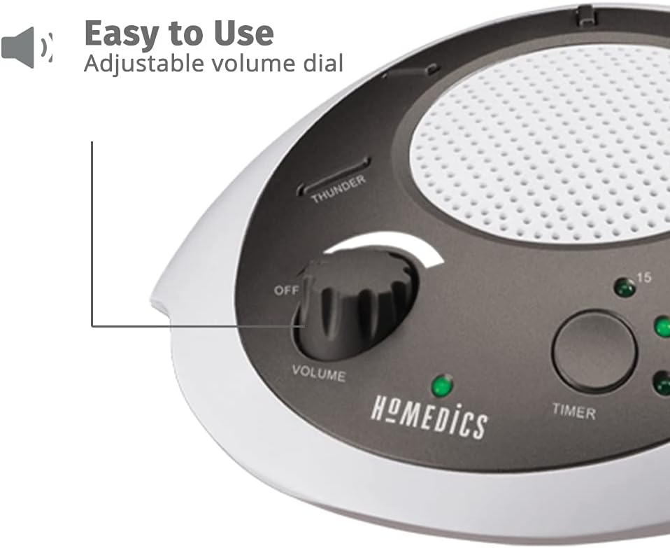 Homedics SoundSleep White Noise Sound Machine, Gold, Small Travel Sound Machine with 6 Relaxing Nature Sounds, Portable Sound relaxation…