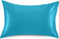 Blue Color Pillow Covers Silk Pillowcase for Hair and Skin Breathable Smooth Soft Satin Pillowcase Standard Size Pillow Case for Hot…