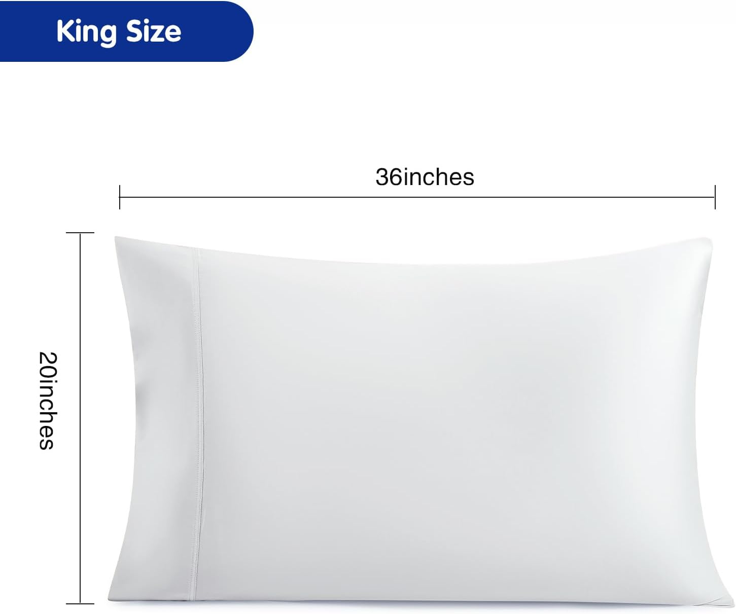 Stnomyhome Eucalyptus Tencel Cooling Pillowcase 2 Pack King Silver | Moisture Wicking for Night Sweats | 3X Faster Drying | Oeko-TEX Certif…