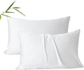 ShunjieHome 4 Pack Cooling Pillow Cases, Viscose Derived from Bamboo Pillow Protectors Queen Size Set of 4, 400 Thread Count Soft Silky Brea…