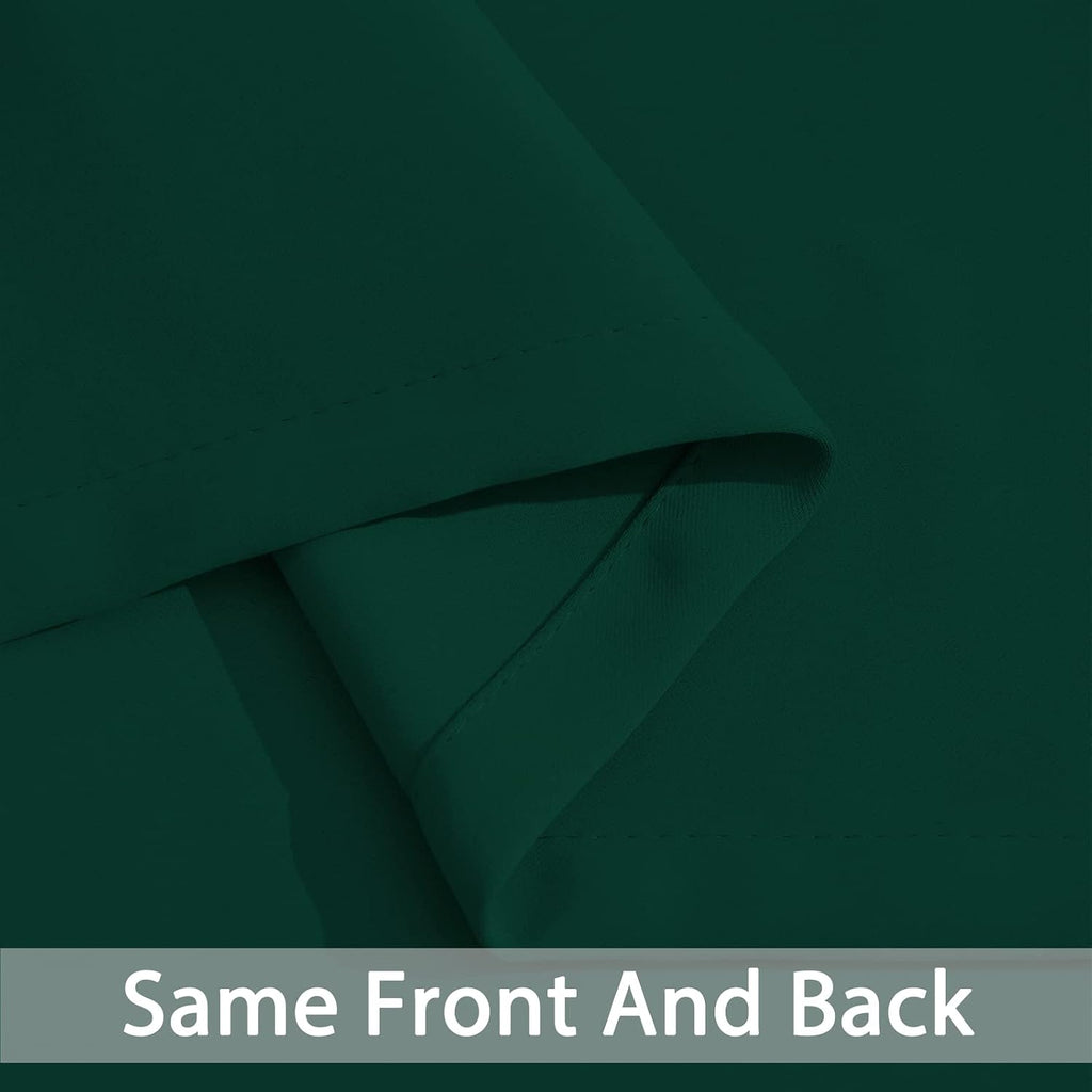 Yakamok Dark Green Blackout Curtains for Bedroom, Room Darkening Thermal Insulated Grommet Window Curtains, Light Blocking Blackout…