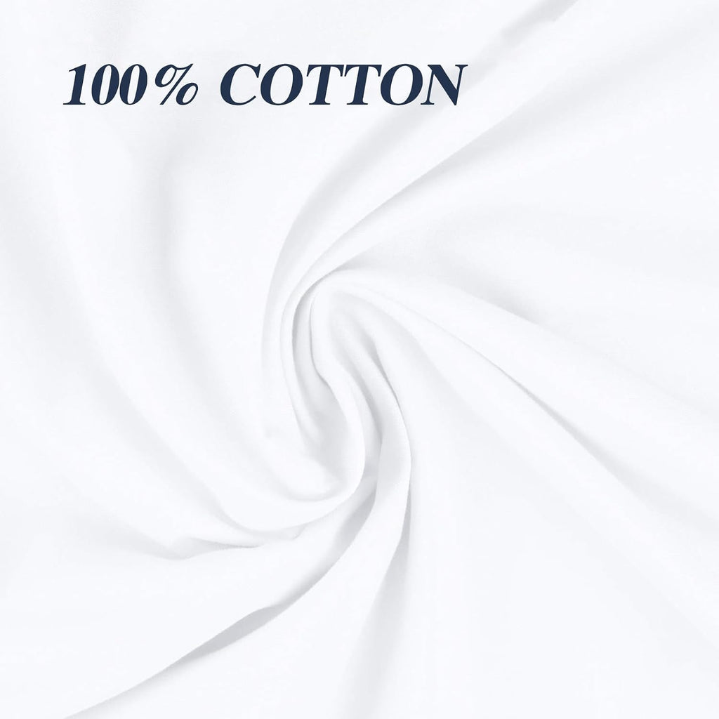 Nuzzlepillow Nuzzle Pillow Cases King Size, 100% Cotton Pillowcases with Envelope Closure, White Pillow Covers 20 x 36 inches, Pillow Prote…