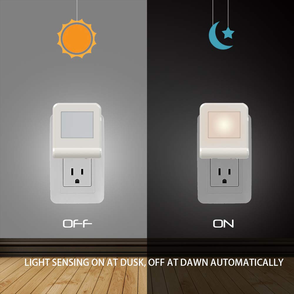 Maz-Tek Plug in LED Night Light with Smart Dusk to Dawn Sensor, Multi-Color Changeable Nightlights, Energy Efficient Night Lamp for Bedroom…