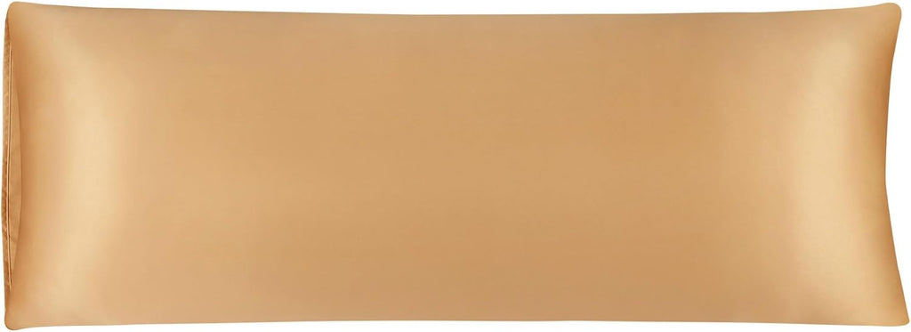 uxcell Body Pillow Cover, 20x54 Inch Gold Silky Satin Body Pillowcases for Hair and Skin, Soft Cooling Smooth Pillow Case with Envelope…