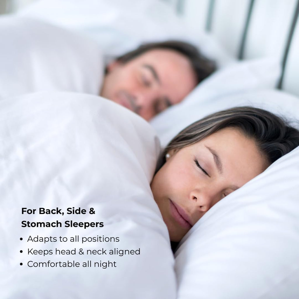 Queen Size Pillows – Pack of 2 – Memory Foam Bed Pillows 28” x 16” x 5.2” – Orthopedic Support with Washable Cover – Hypoallergenic –…