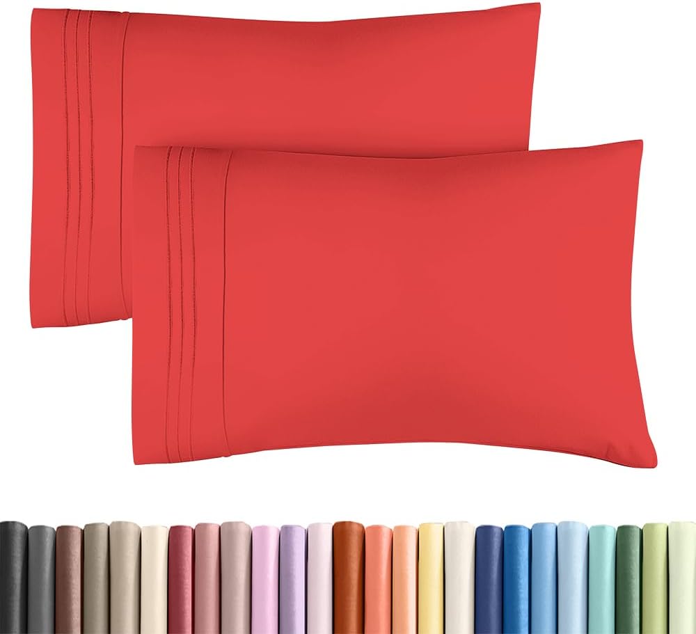 Standard Pillow Cases Set of 2 - Ultra-Soft Hotel Quality Pillowcase Covers - Comfy & Wrinkle Free - Stain and Fade Resistant - Machine…