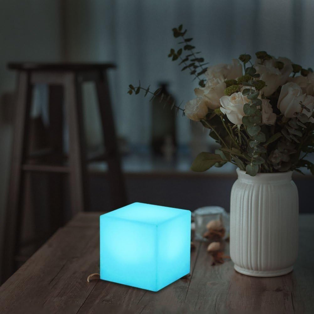 Mr.Go 4-inch Dimmable LED Night Light Mood Lamp for Kids and Adults - 16 RGB Colors - 8 Level Dimming - 4 Lighting Effect - Rechargeable…