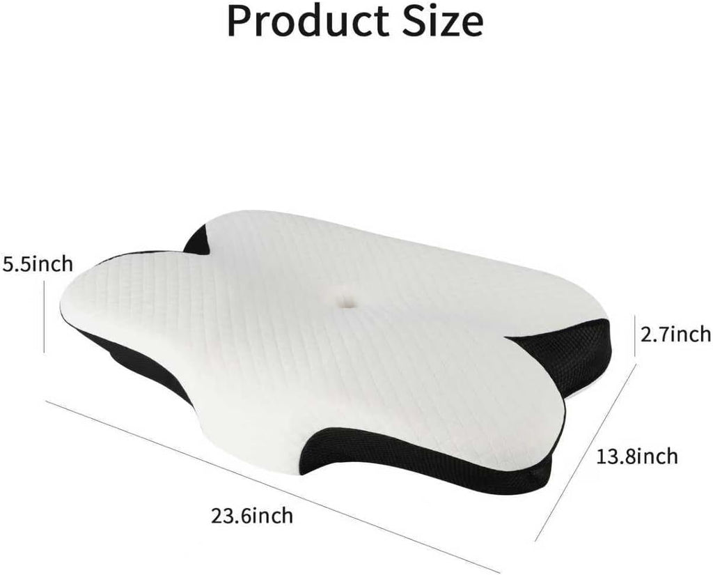 YouBath Cervical Neck Pillow for Neck and Sleeping, Ergonomic Contour Memory Foam Pillow with Breathable Pillowcase, Neck Support Pillow fo…