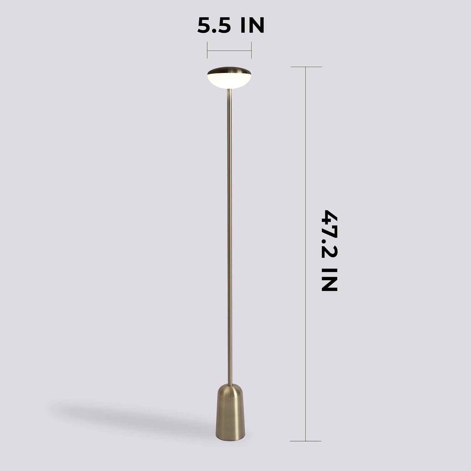 Owlpack Pinot Cordless LED Floor Lamp - Rechargeable & Dimmable Standing Lamp - Black
