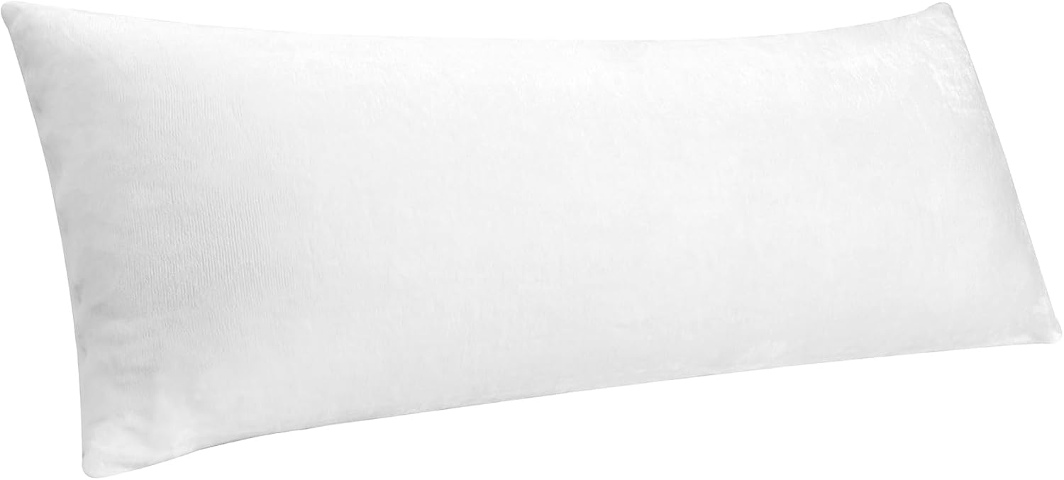Bedelite Body Pillow Cover with Zipper Closure, Super Soft and Cozy Fuzzy Fleece Pillowcase 20 x 54 Inches, Luxury Fluffy Plush Long Body P…