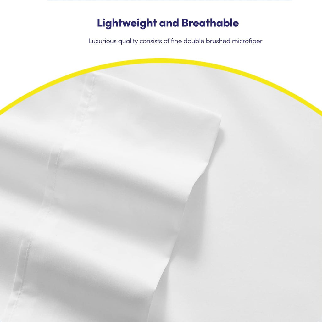 Queen Sheets White - 6 Piece 1500 Supreme Collection Fine Brushed Microfiber Deep Pocket Queen Sheet Set Bedding - 2 Extra Pillow Cases…