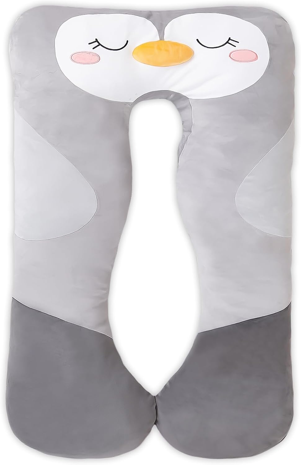 47x23 inch U Shaped Long Plush Body Pillows for Kids, Stuffed Animal Penguin Soft Large Pillow for Sleeping, Big Cute Plushies, Washable…