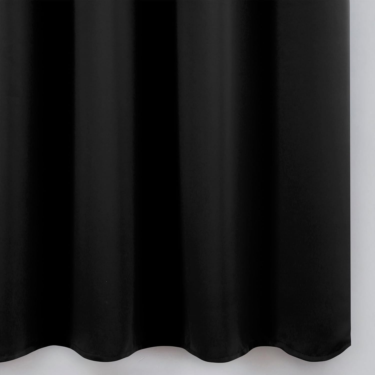 Lemomo Blackout Curtains 52 x 120 Inch Long Black Curtains Set of 2 Panels Room Darkening Curtains for Bedroom and Living Room 120 Inch Bla…