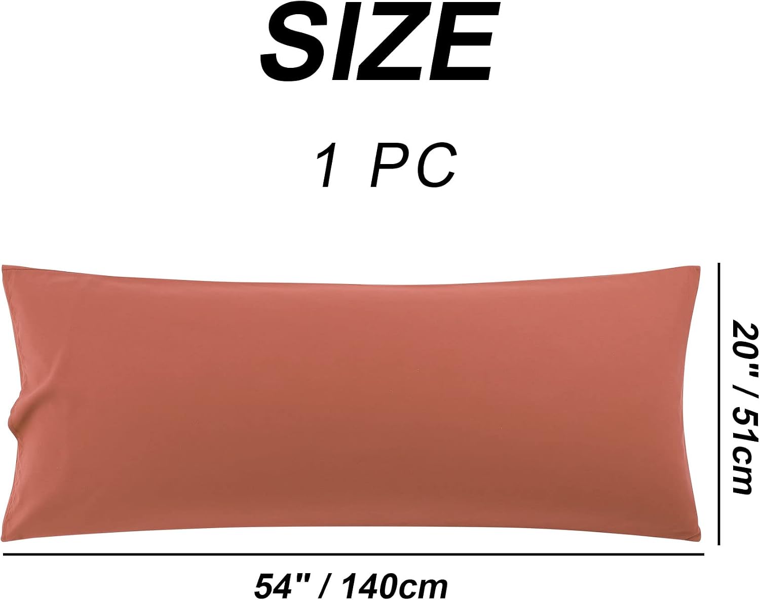 uxcell 100% Microfiber Body Pillow Cover | 1800 Thread Count Pillowcase | Soft Pillow Case with Envelope Closure | 90 GSM Ployester | No Wr…