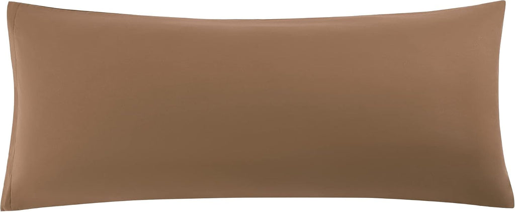 uxcell Soft Microfiber Body Pillow Cover with Zipper Closure, Long Pillow Cases for Body Pillows Weave for 90 GSM Polyester, Brown Body (20…