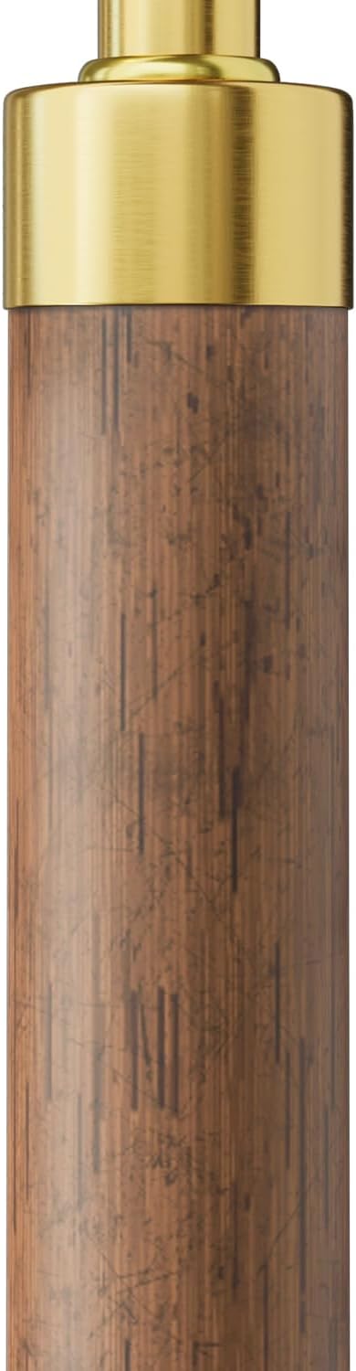 G-SAFAVA 63" Wood Floor Lamps for Living Room with Foot Switch Arc Tall Standing Lamp for Bedroom Mid Century Modern Corner Gold Floor…