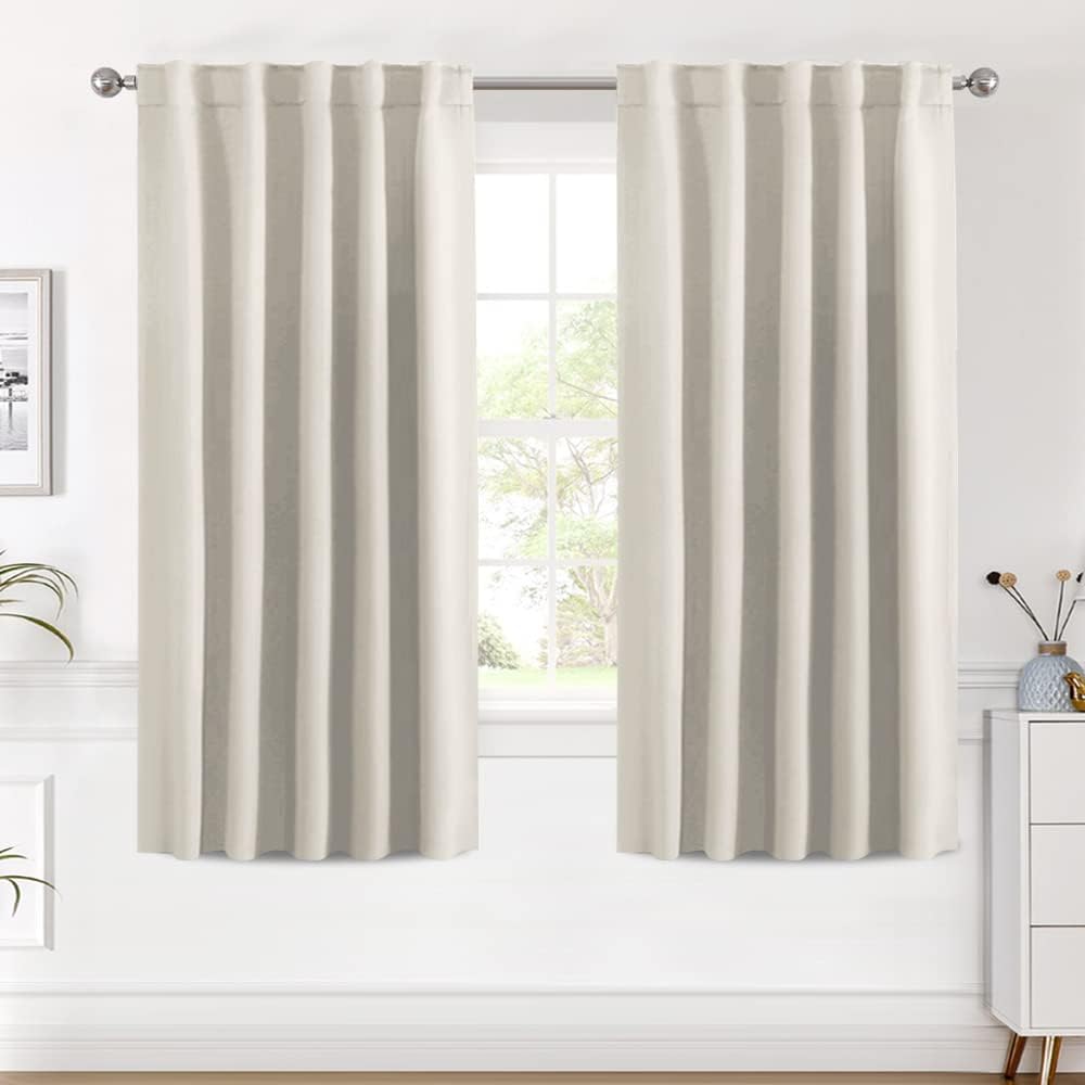 H.VERSAILTEX Light Reducing Curtains Thermal Insulated Window Treatment Panels Room Darkening Privacy Assured Drapes for Living…