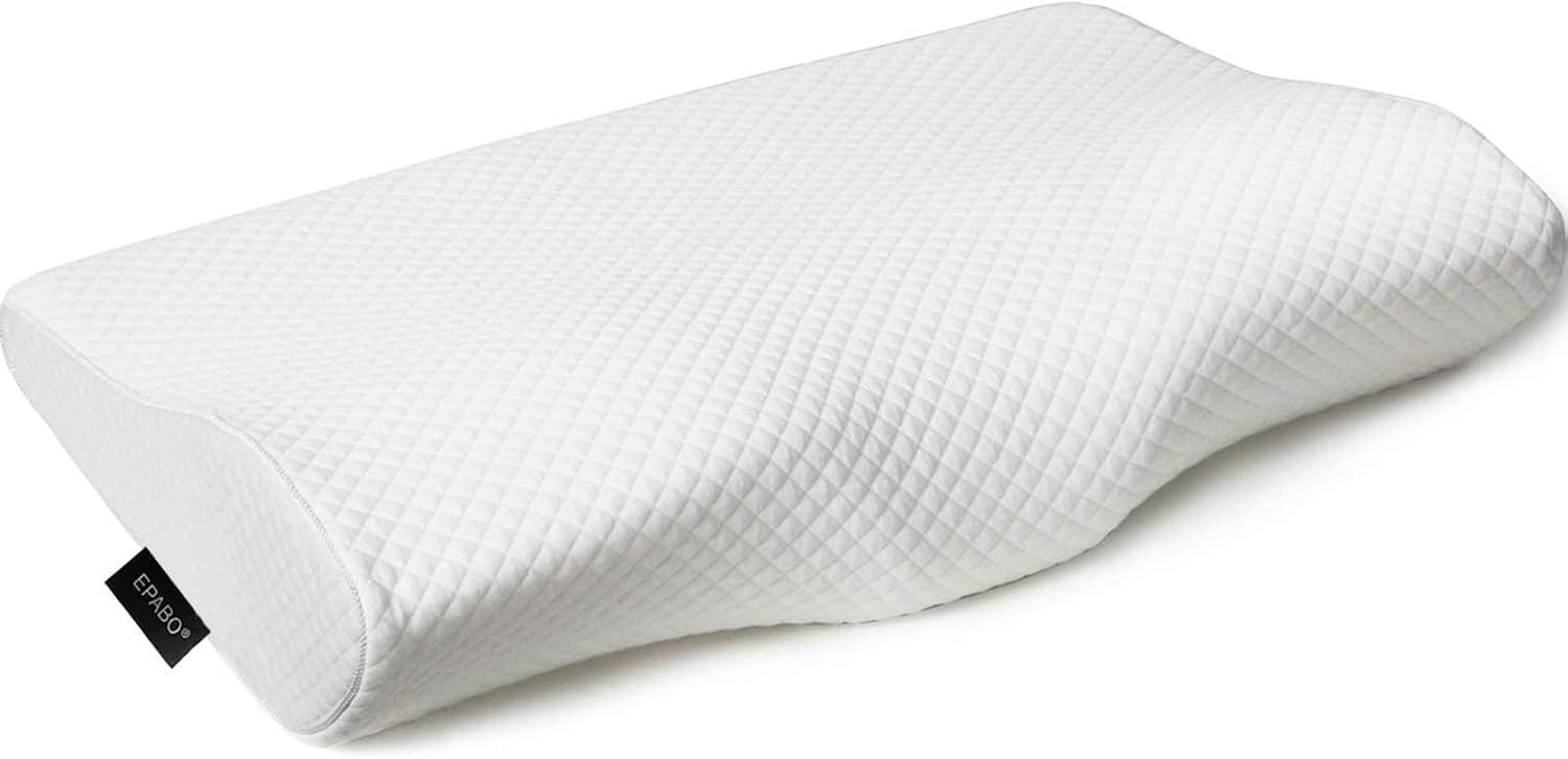 Epabo Contour Memory Foam Pillow Orthopedic Sleeping Pillows, Ergonomic Cervical Pillow for Neck Pain - for Side Sleepers, Back and Stomach…