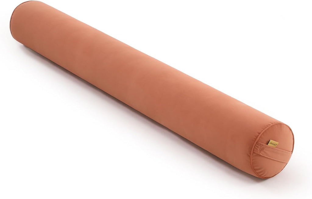 Body Pillow for Adults, Long Round Pillow, Big Cylindrical Pillow, Large Full Bolster Pillows for Side Sleepers (Amber Orange, 59"*7.87")