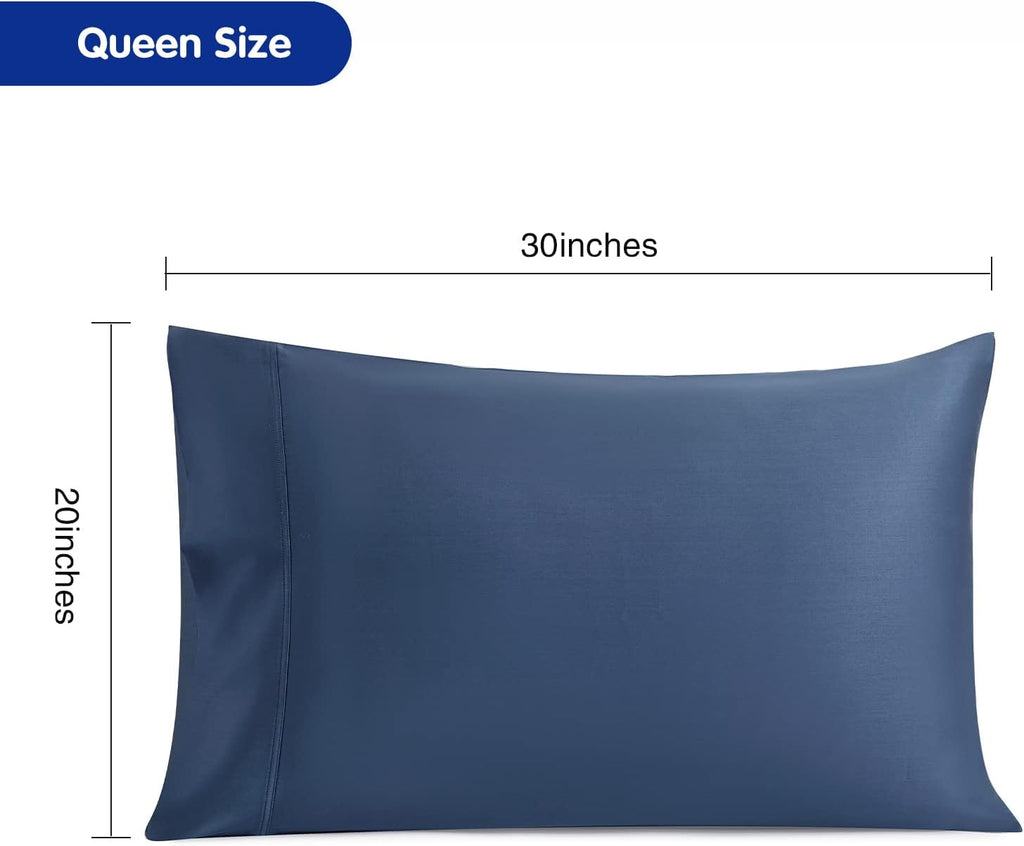 Stnomyhome 100% Eucalyptus Tencel Lyocell Cooling Pillowcase Set of 2, Moisture Wicking, Temperature Regulating, Soft &Smooth Sateen Pillow…