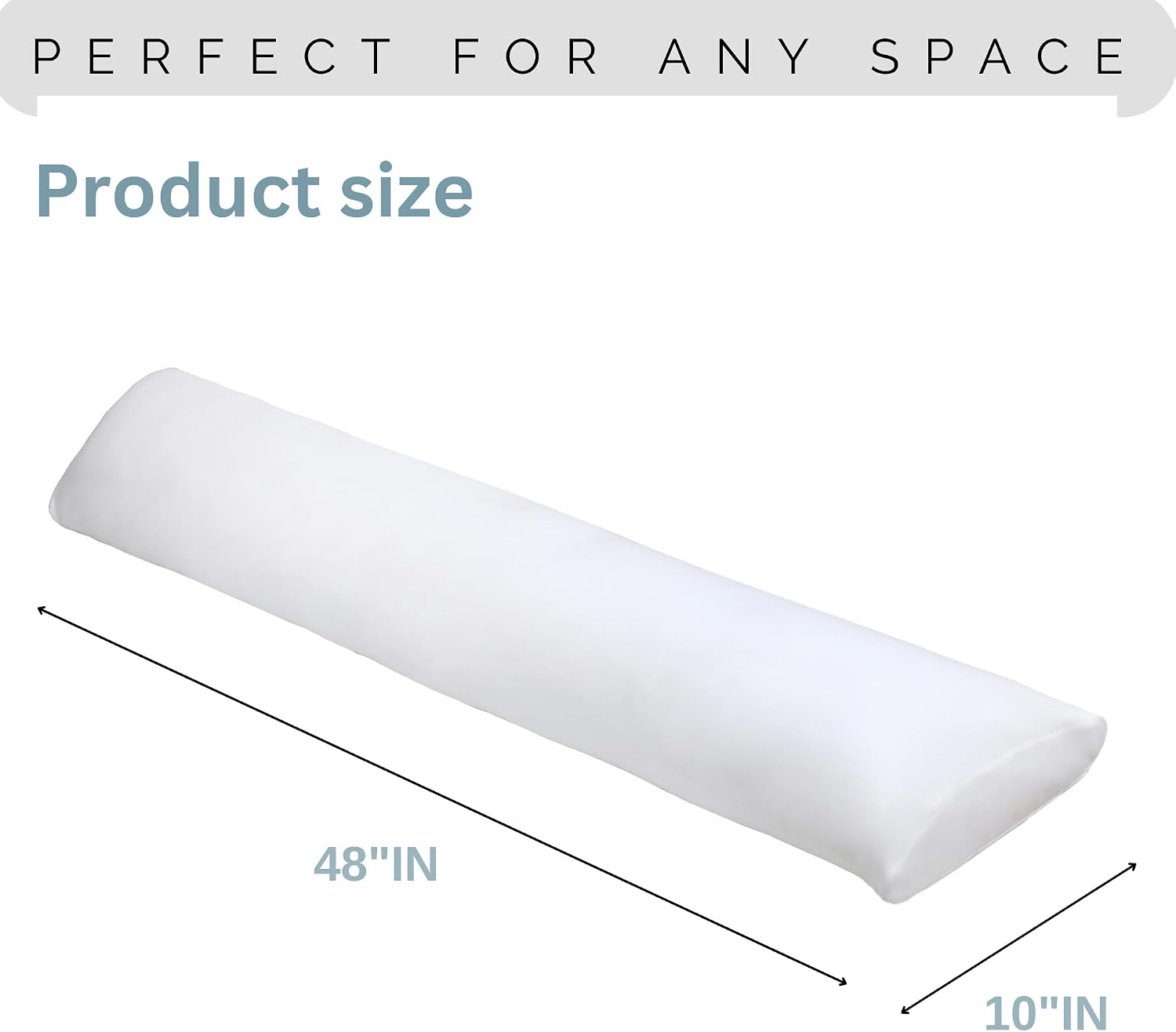 Body Pillow for Side Sleeper, 9x48 Inches Full Body Pillow with Cover, Made with Soft Material and Filled with Polyester for Adults…