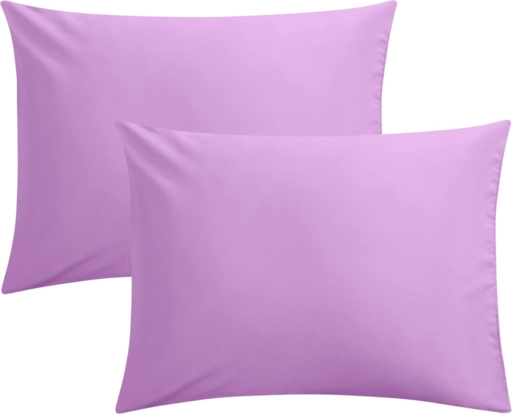 FLXXIE Pillow Cases Standard Size, Soft Microfiber Pillow Covers with Envelope Closure, Wrinkle, Stain Resistant Pillowcases, 2 Piece…