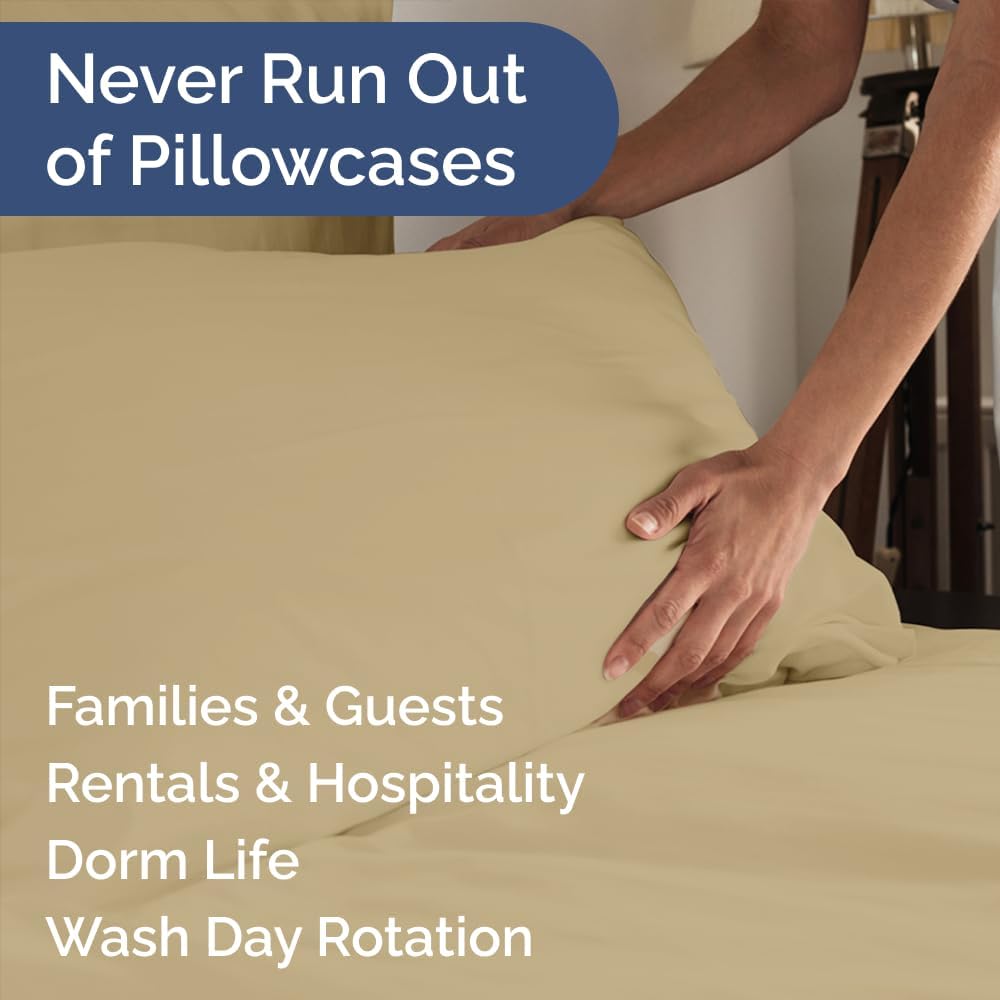 Standard Pillow Cases Set of 8 - Ultra Soft Hotel Quality Pillowcase Covers - Comfy, Cozy & Wrinkle Free - Shrink, Stain and Fade…