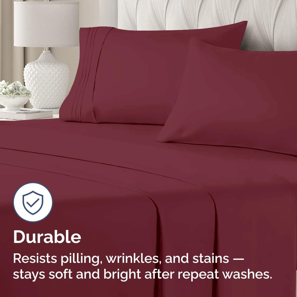 King Pillow Cases Set of 4 - Ultra Soft Hotel Quality Pillowcase Covers - Comfy, Cozy & Wrinkle Free - Shrinkage, Stain and Fade…
