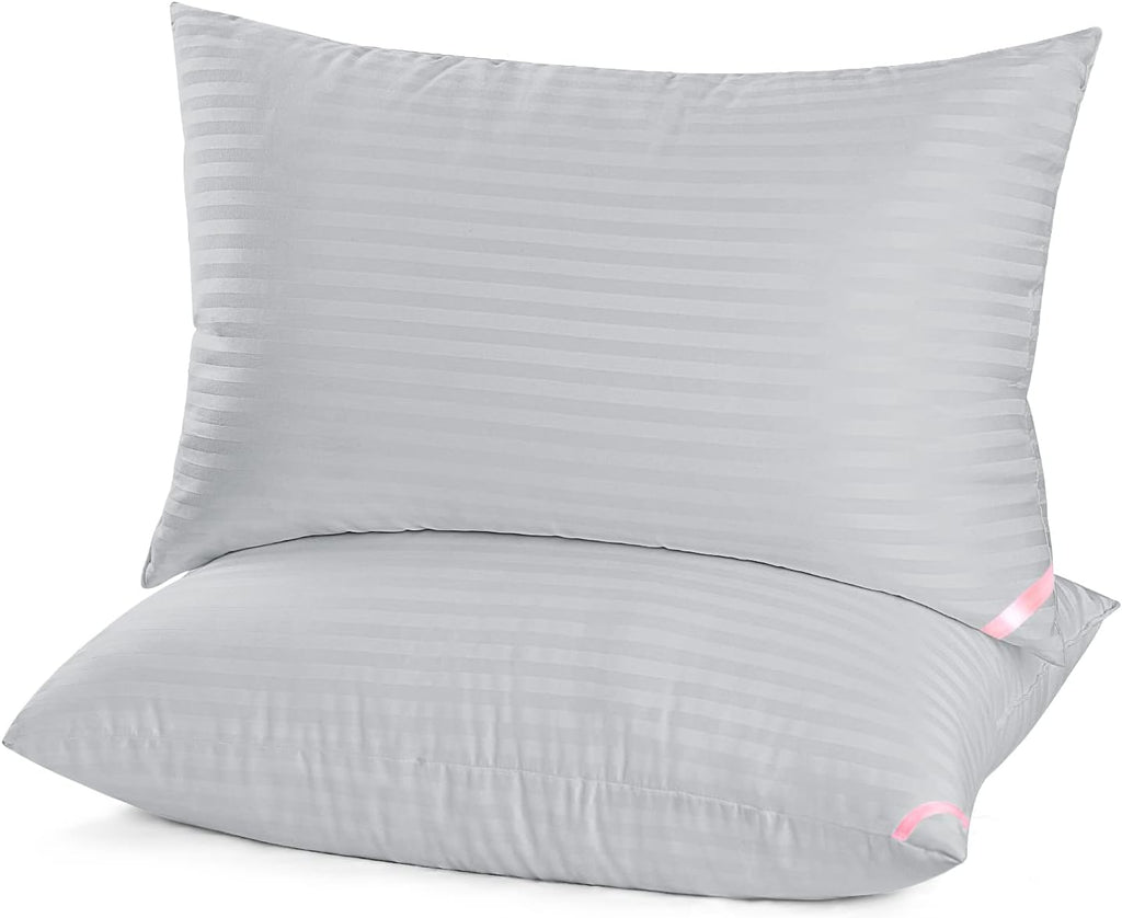 EIUE Bed Pillows for Sleeping 2 Pack Queen Size, Pillows for Side and Back Sleepers, Super Soft Down Alternative Microfiber Filled…