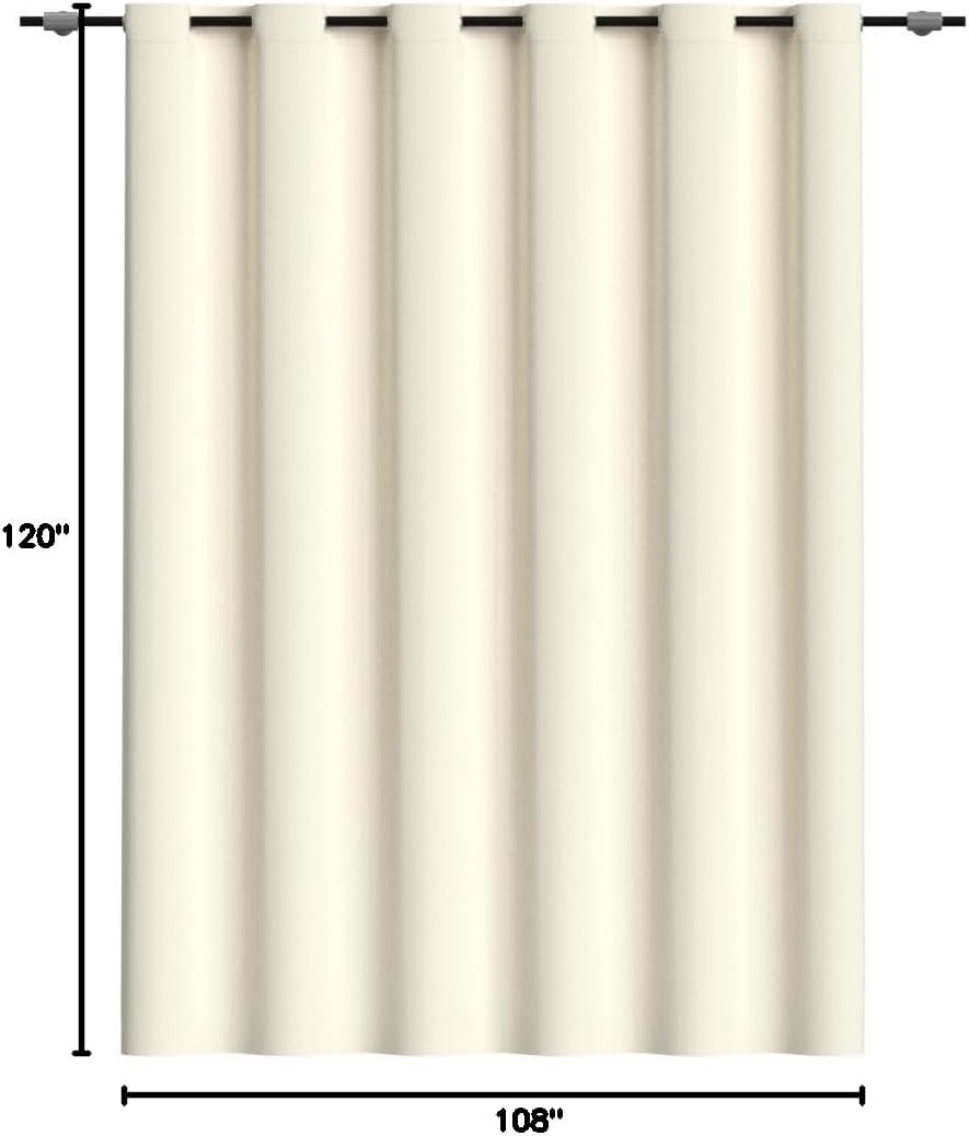 Rybhome RYB HOME Blackout Room Divider Curtains Privacy Room Separator Extra Long Wide for Office Backdrop Workspace Shelves Living Room Ap…