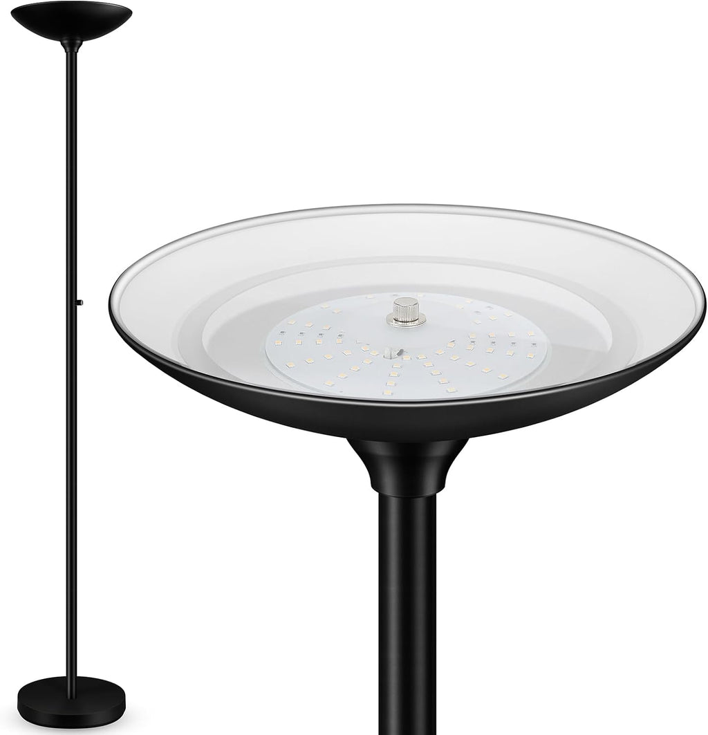 Home 30W Torchiere Floor Lamp - 3600LM Super Bright LED Floor Lamp, 71 Inch Stepless Dimmable Standing Lamp with 3000K Lighting, Rotary Swi…