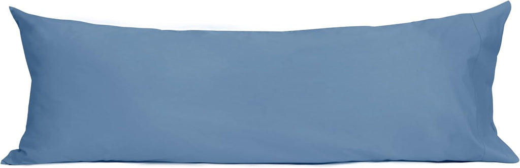 Sunflower Body Pillowcase 100% Cotton Long Pillow Cover/Case Envelope Closure 1 Pack, 20×54 inches Copen Blue, Soft and Breathable