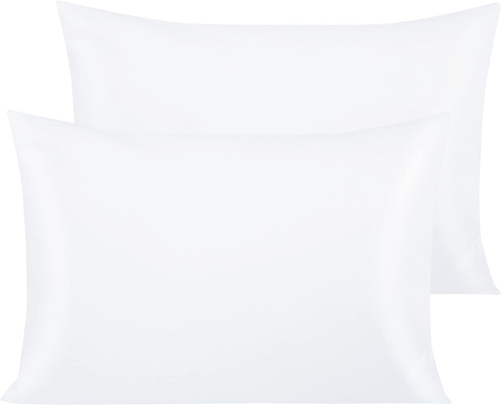 NTBAY Egyptian Cotton Queen Pillowcases - Set of 2, 500 Thread Count Cotton Pillowcases - Soft and Breathable Envelope Closure Pillow…