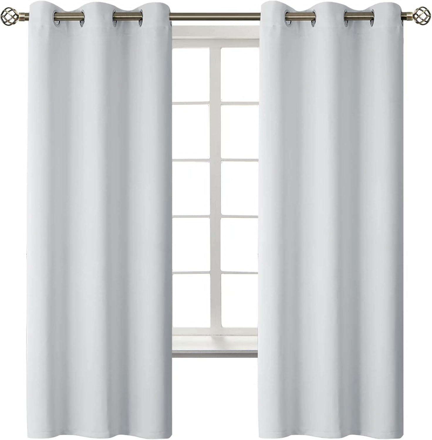 BGment Room Darkening Curtains 63 Inches Long - Grommet Thermal Insulated Drapes Window Treatment Curtains for Bedroom, 2 Panels, 42 x 63 I…