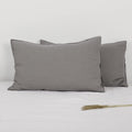 Simple&Opulence 100% Linen Pillowcases Basic Style Solid Color Set of 2, King Size Stone Washed Flax Pillow Cover Envelope Closure…