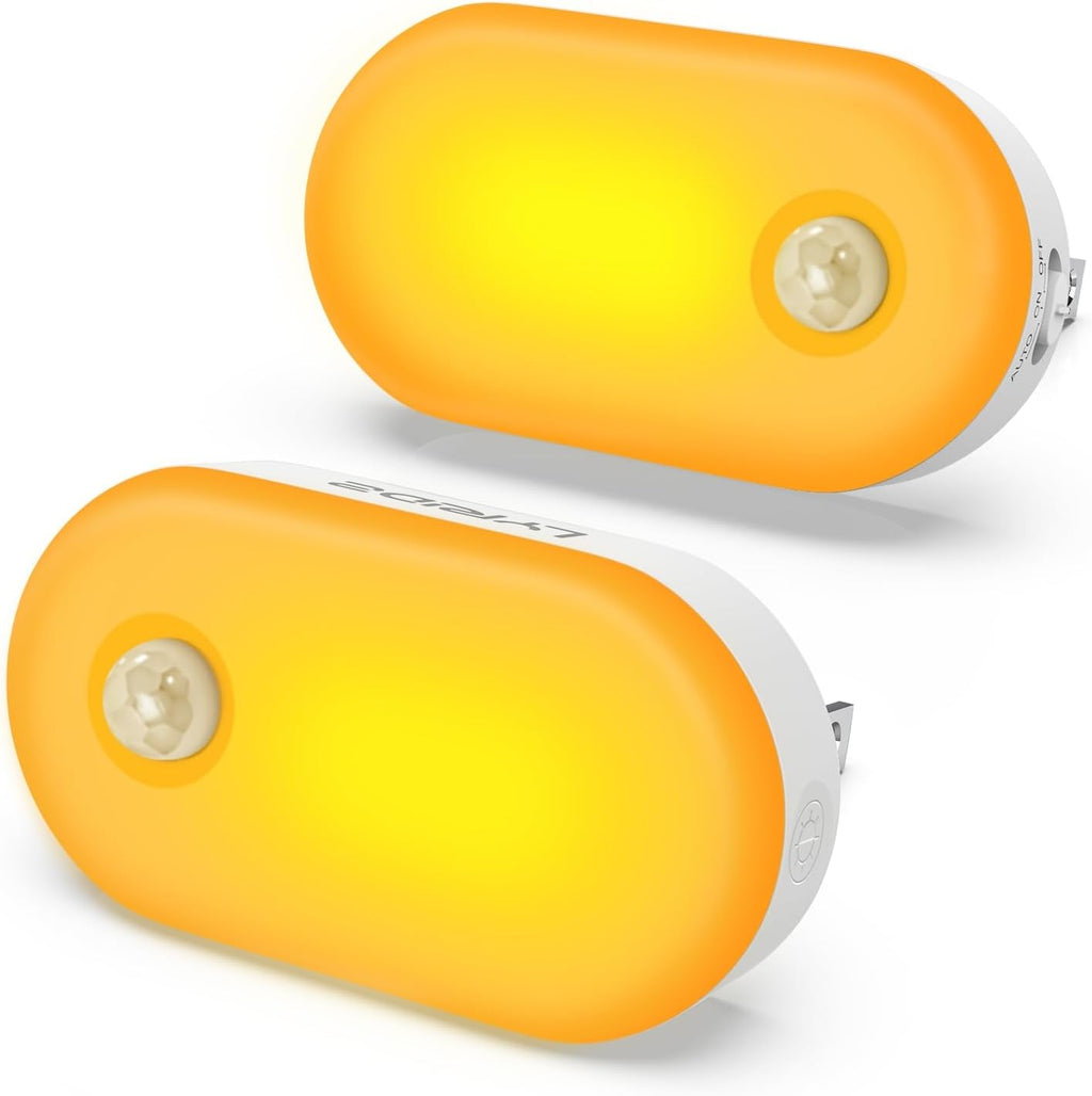 Lyridz 120LM Ultra Bright Plug-in Motion Sensor Night Light, Stepless Dimmable LED Nightlight, Always-On and Auto-Off, for Hallway…