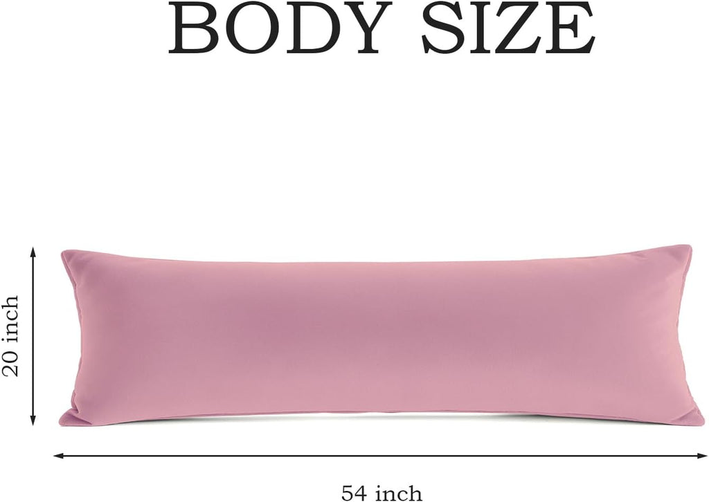 QJFabricCO Q&J Fabric Co. Body Pillow Pillowcase Set of 2, Brushed Microfiber 20x54 Pillow Cases, Soft, Wrinkle-Free, Fade-Resistant, Pillow…