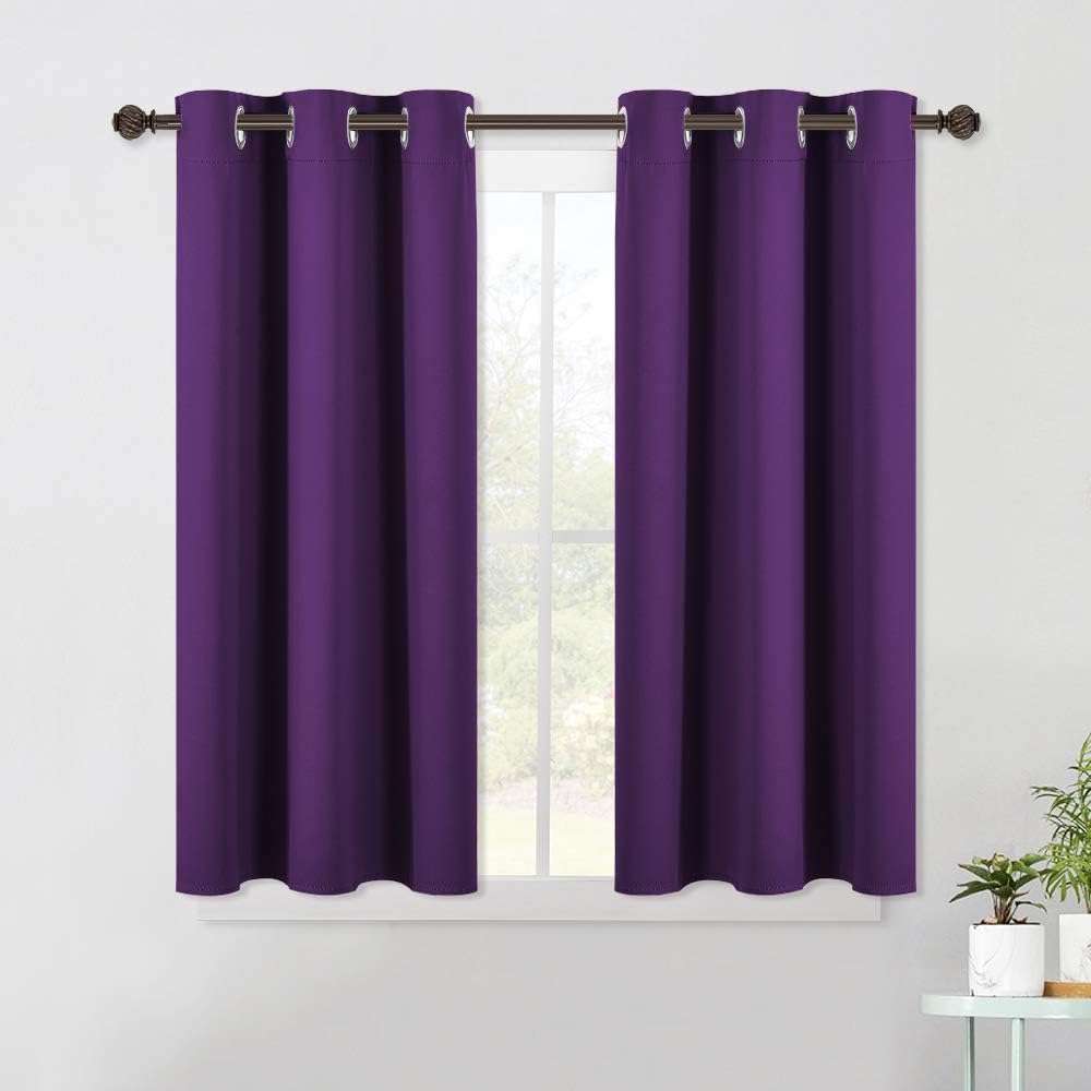 NICETOWN Thermal Insulated Blackout Draperies Curtains, Triple Weave Home Decoration Solid Ring Top Blackout Drape Panels for Bedroom…
